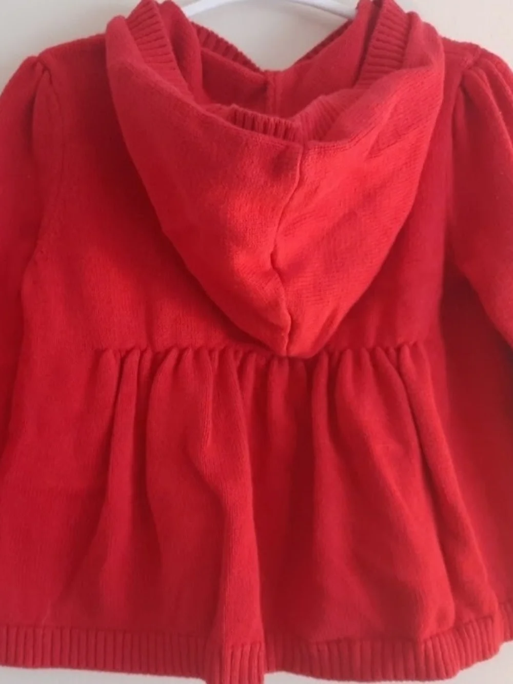 Gymboree Red Hooded Cable Cardigan Sweater